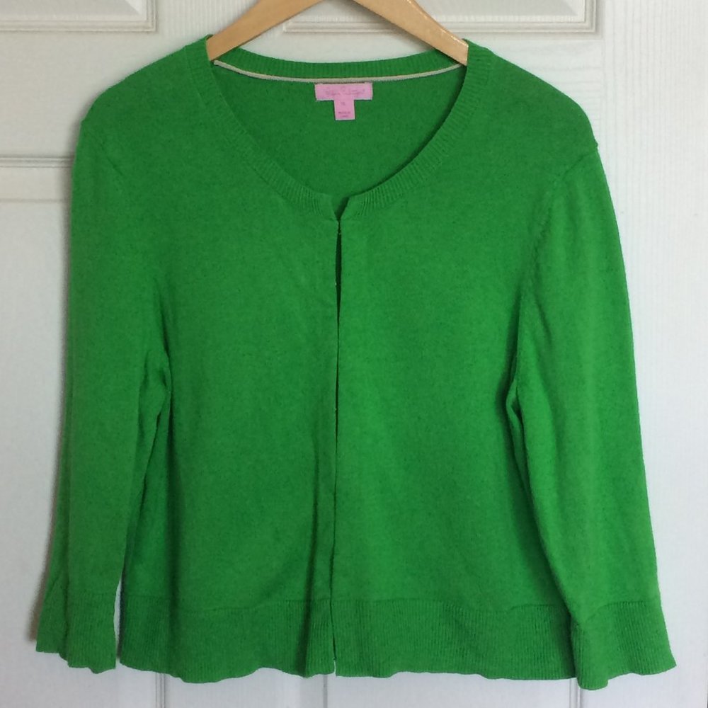 Lilly Pulitzer Women's XL Cropped Cardigan Sweater